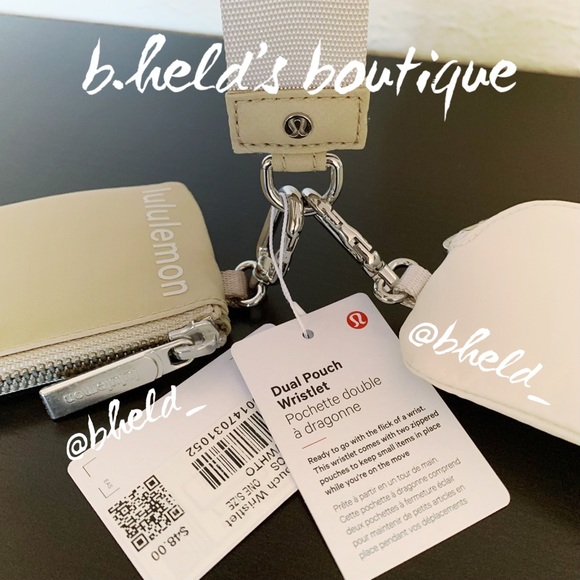 lululemon Dual Pouch Wristlet in Trench/White Opal OS Brand New NWT - Picture 10 of 15